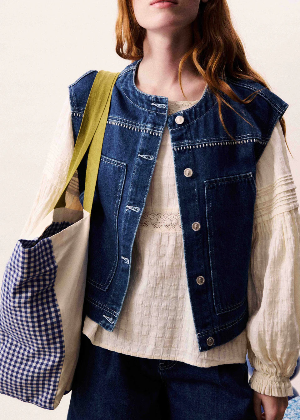 VICTORY DENIM VEST by FRNCH