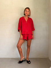 Vermilion Linen Short by Nude Lucy